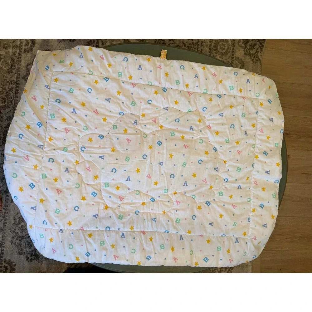 Vintage Dundee Disney Mickey Minnie Pluto ABC Baby Quilt Comforter Made in USA